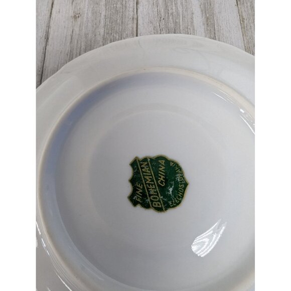 Vintage BOHEMIAN Fine China Set of 2 Saucers Czechoslovakia BOH53 - Picture 5 of 7